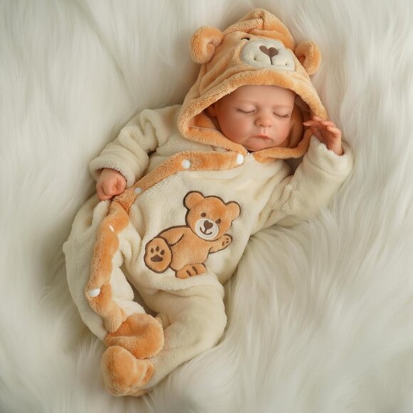 🆕20 Inches Cloth Body Baby Dolls Boy Noah with Toy Accessories Reborn Baby - Picture 8 of 8